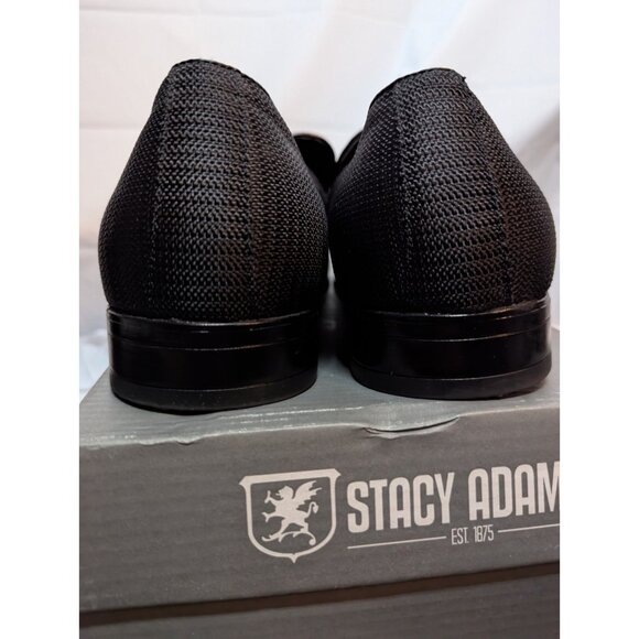 Stacy Adams Men’s Black Slip On Tazewell Loafers Sz 12 M Memory Foam Insoles - Picture 16 of 16